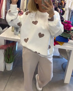 Beloise™ | Love Heart Knit Sweater