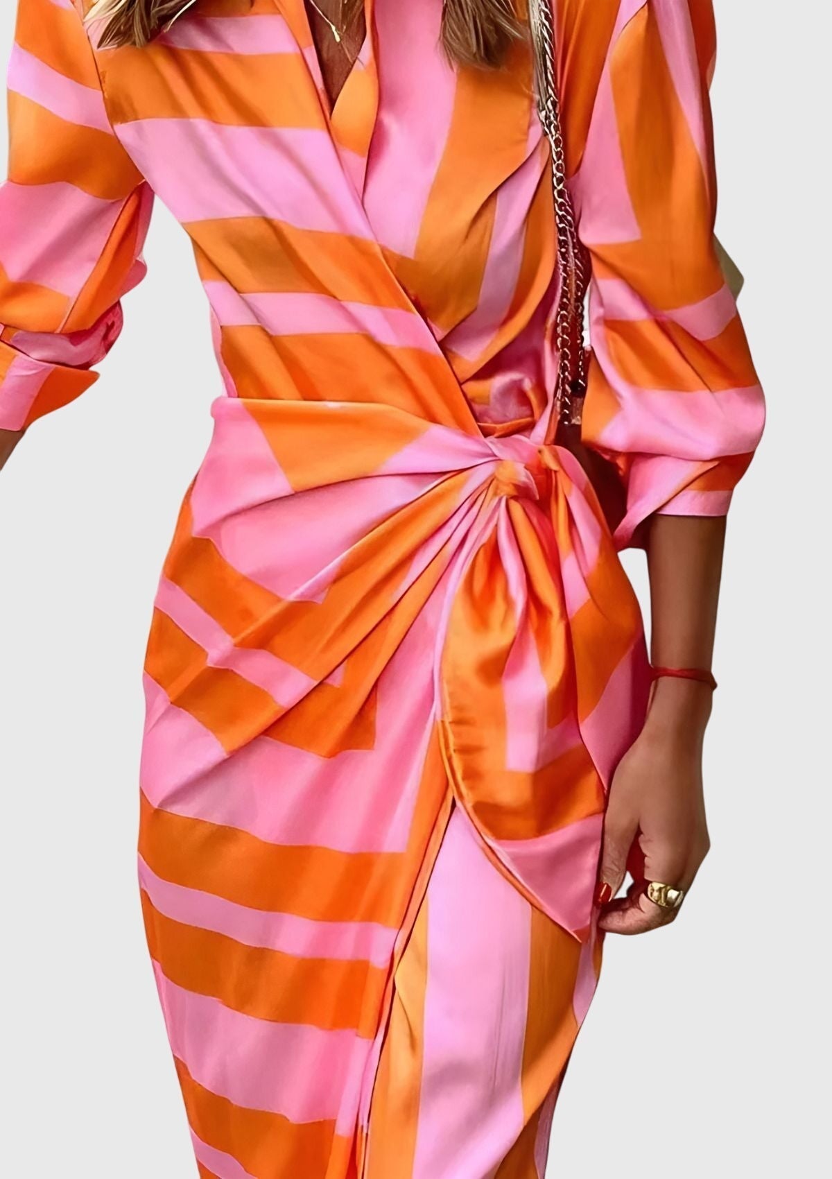 Everly | Robe Enveloppante Élégante Avec Imprimé