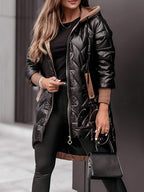 Elisa | Ciepły Płaszcz z Kapturem