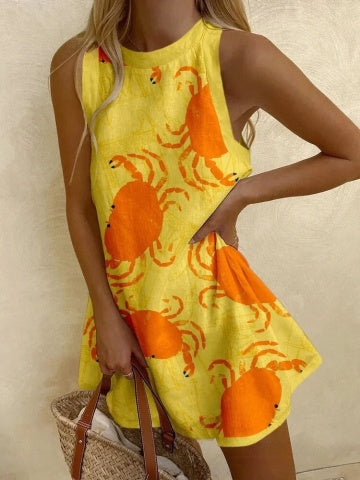 Lilyanne™ | Coastal Crab Print Dress