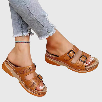 Olivia™ | Sandales en cuir orthopédique