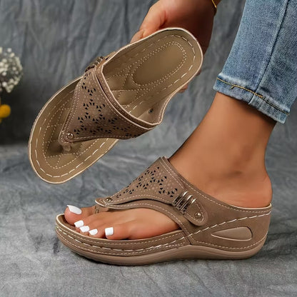 Arielle | Sandales de soutien à talon compensé