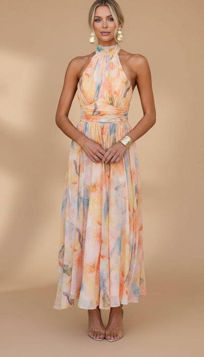 Abigail | Robe Maxi avec Imprimé