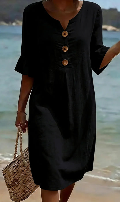 Radmila™ | Robe Longue Texturée à Manches Longues