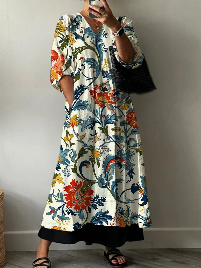 Robe Élégante avec Imprimé Tiana