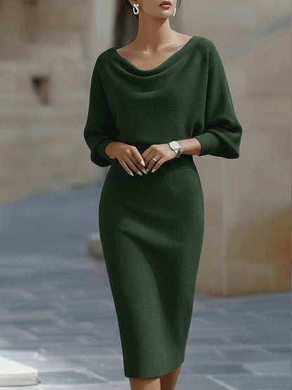 Winnie™ | Robe minimaliste manches drapées
