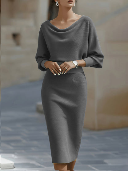 Winnie™ | Robe minimaliste manches drapées