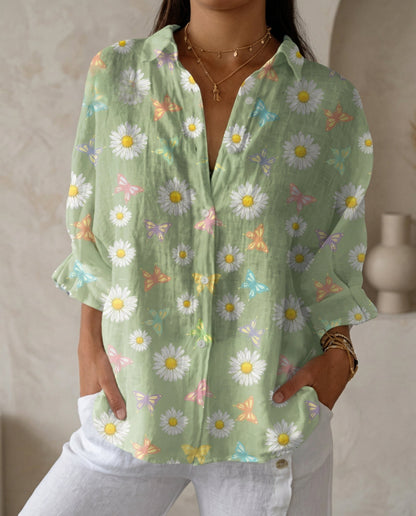 Jessie™ | Blouse Boutonnée Imprimée Élégante