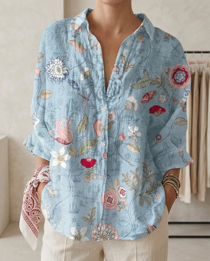 Jessie™ | Blouse Boutonnée Imprimée Élégante
