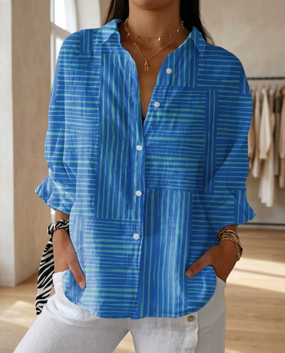 Jessie™ | Blouse Boutonnée Imprimée Élégante
