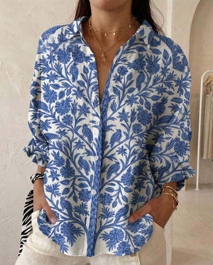 Jessie™ | Blouse Boutonnée Imprimée Élégante
