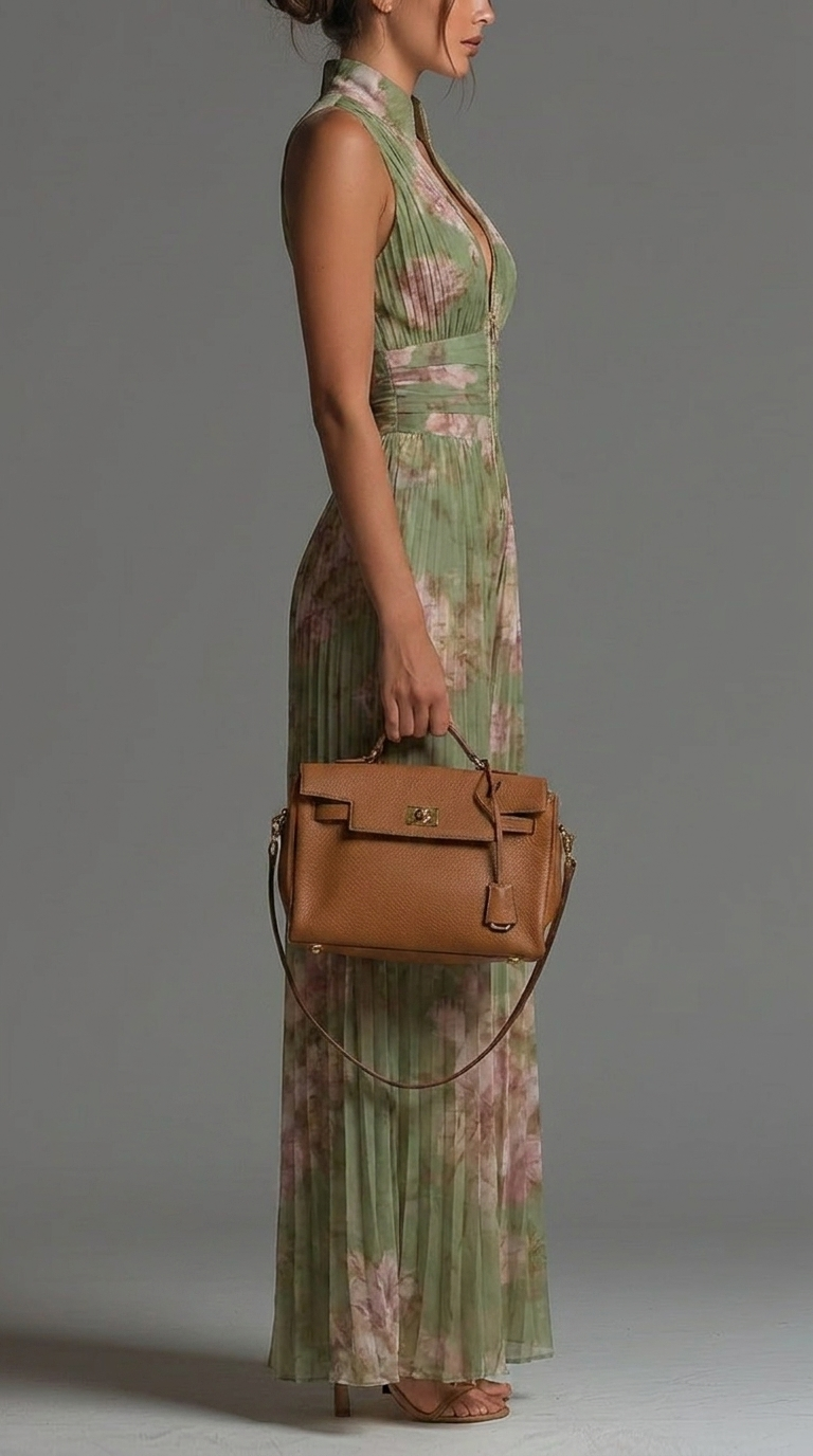 Combinaison Zsófia - Combinaison en chiffon fleurie plissé