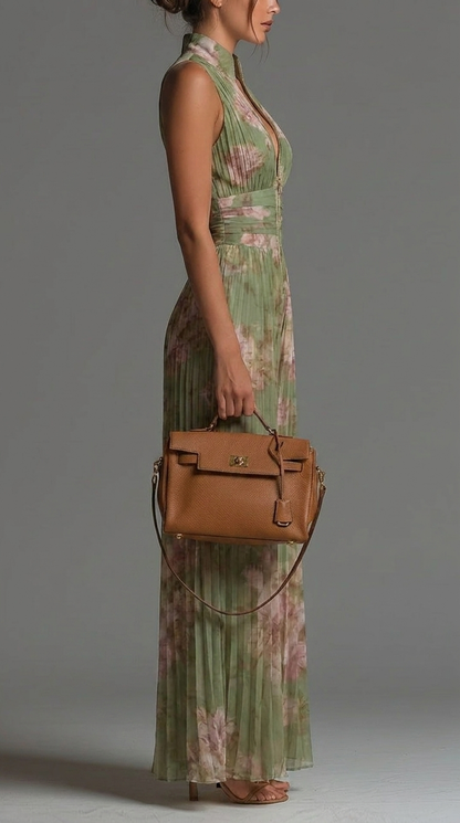 Combinaison Zsófia - Combinaison en chiffon fleurie plissé
