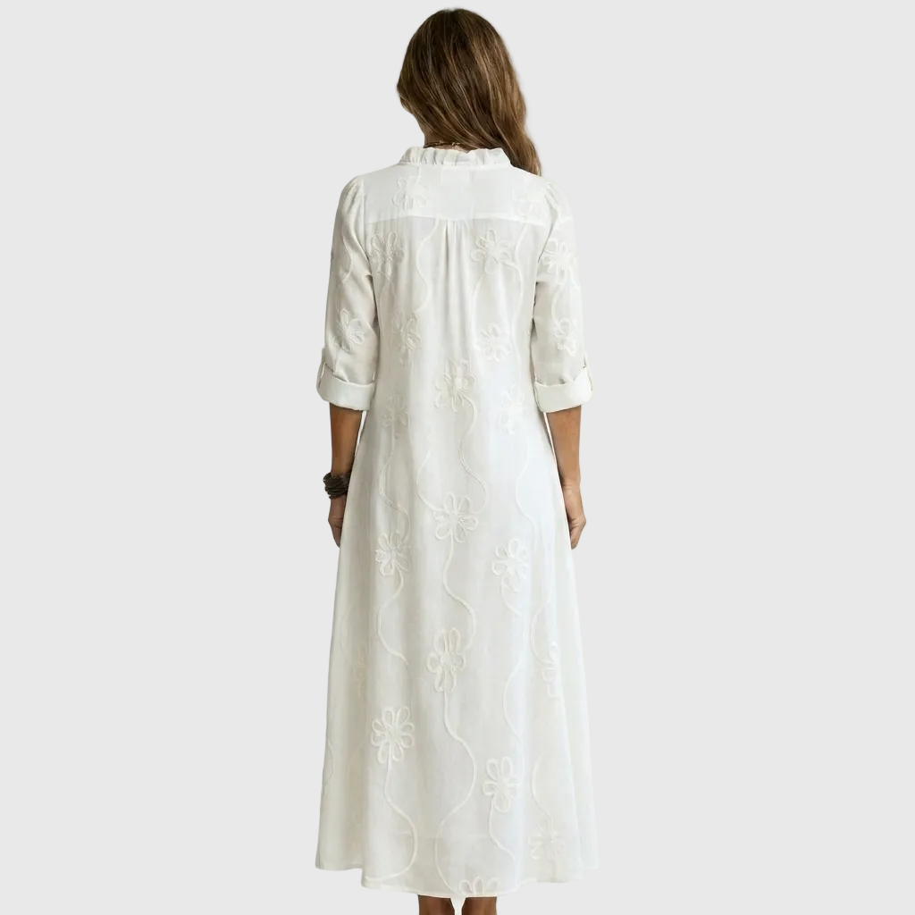 Alina | Robe maxi à motif floral tonal