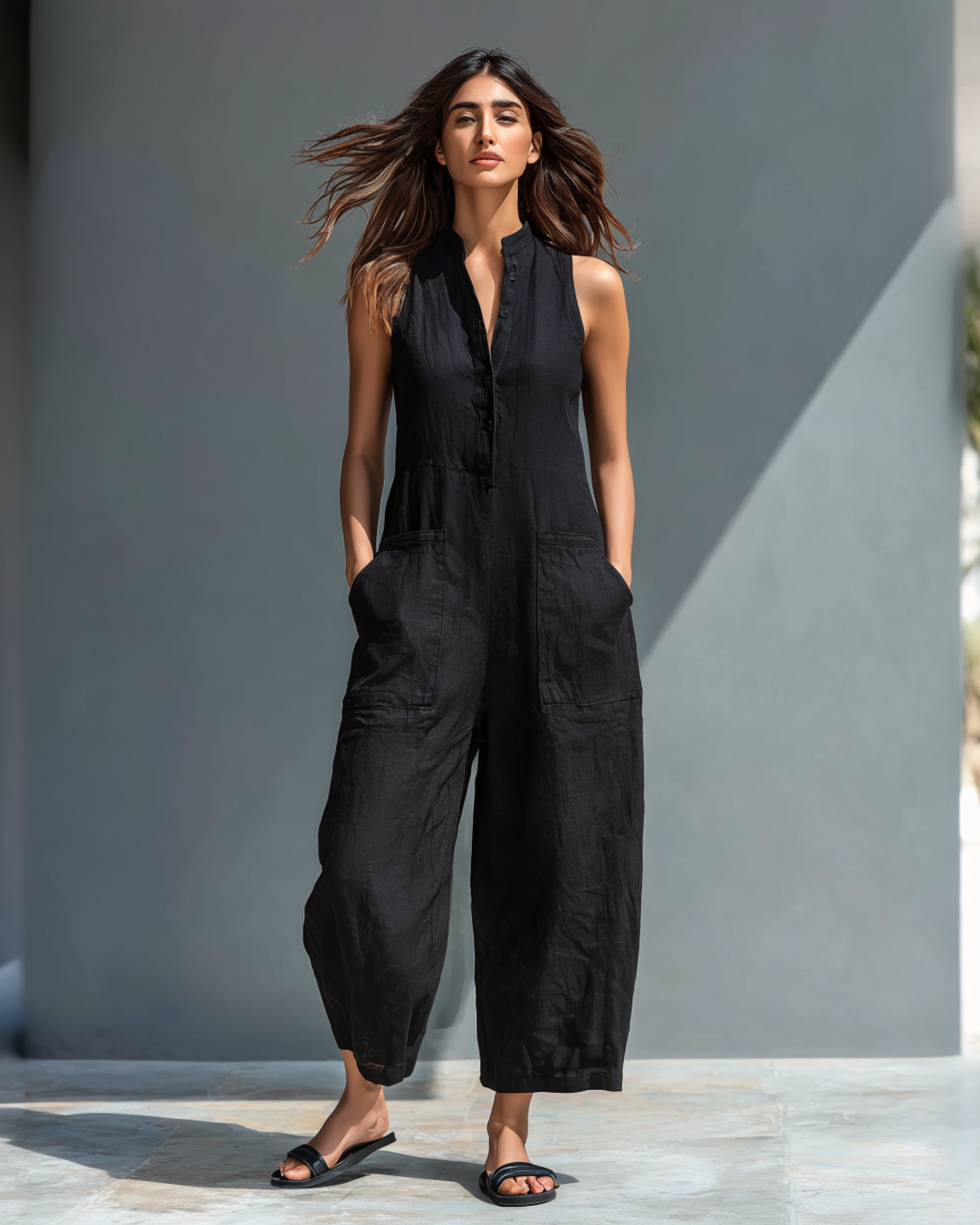 Sofia™ | Linen Long Jumpsuit