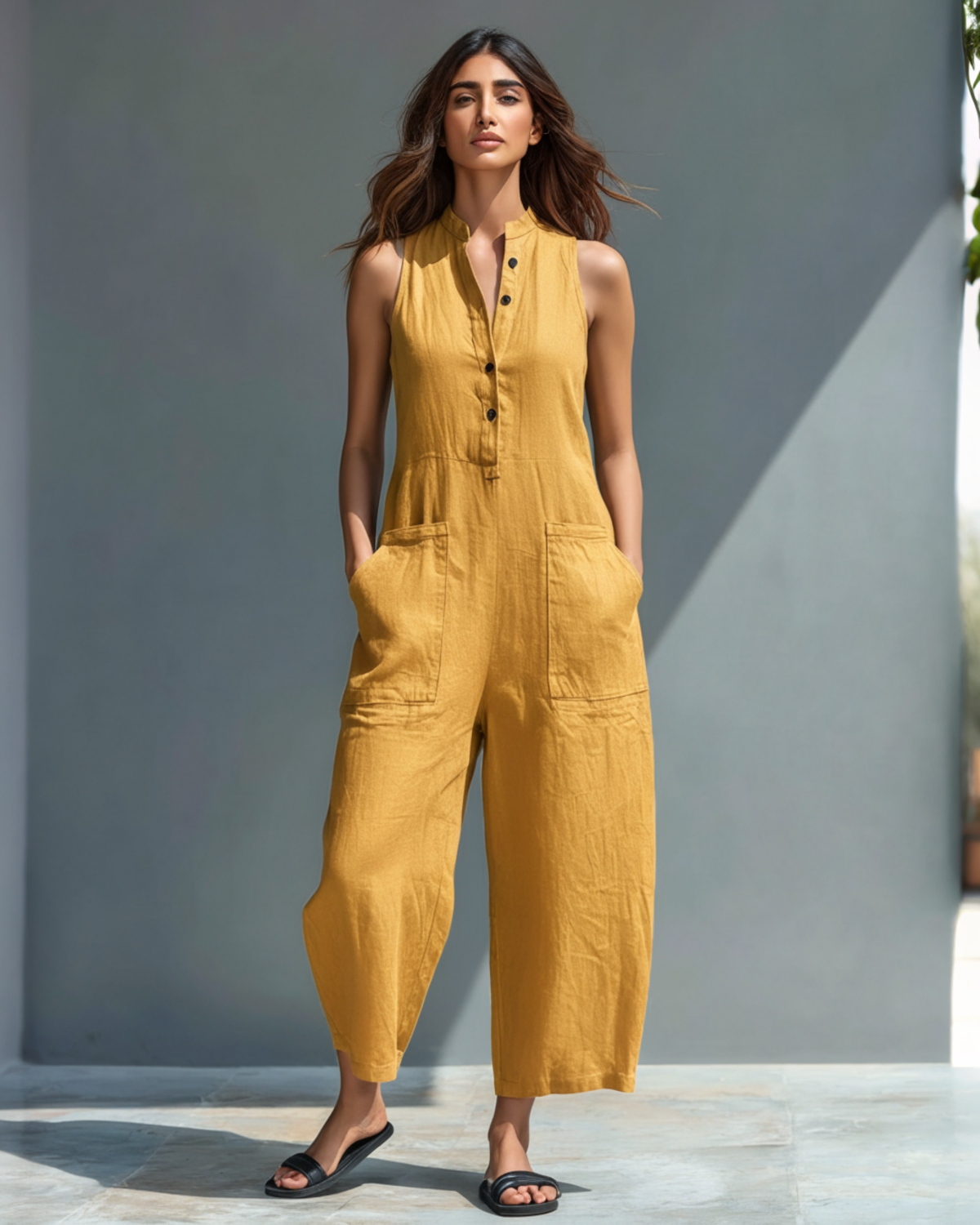 Sofia™ | Linen Long Jumpsuit