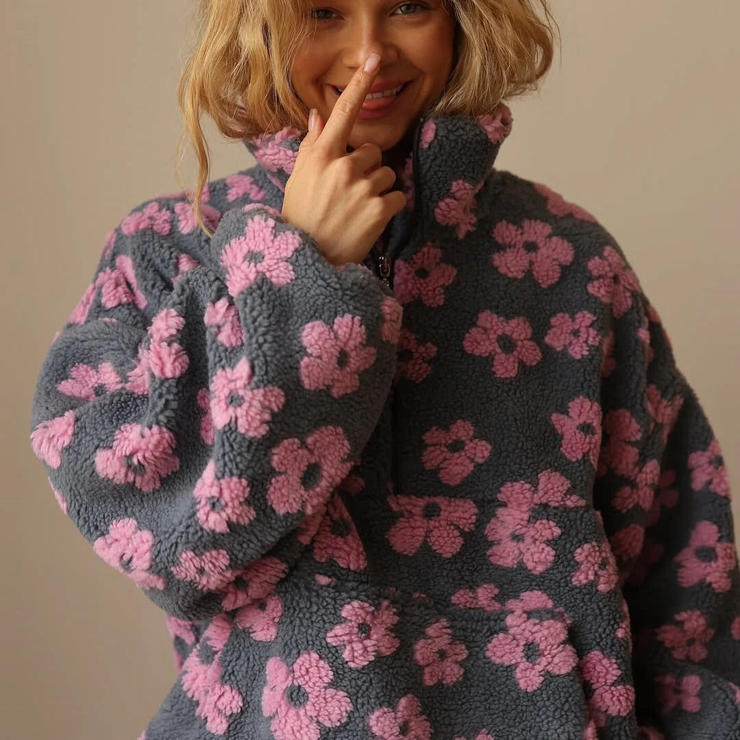 Lilya™ | Plush Floral Pullover