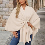 Zayna™| Draped Flowing Cape Top
