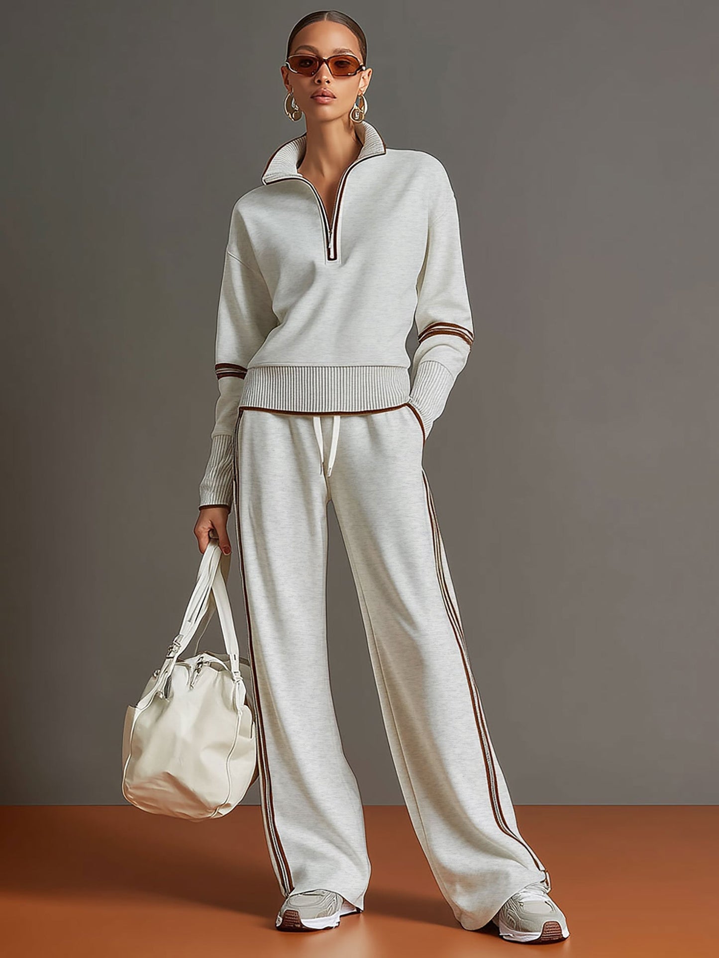 Marietta – Chemisier et pantalon à jambes larges