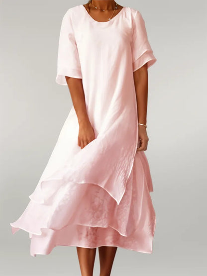Caelissa™ | Comfort Fit Flowing Midi Dress