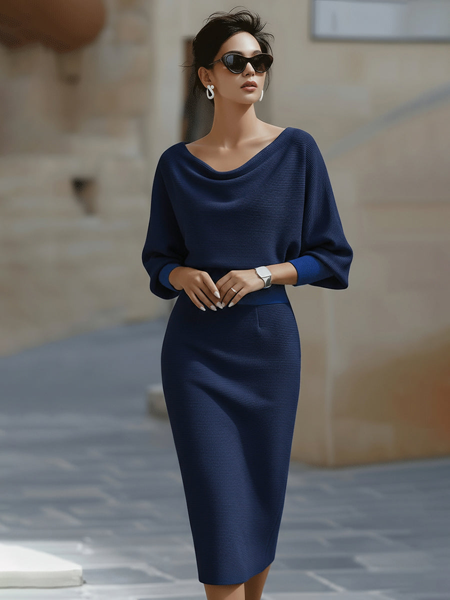 Winnie™ | Robe minimaliste manches drapées