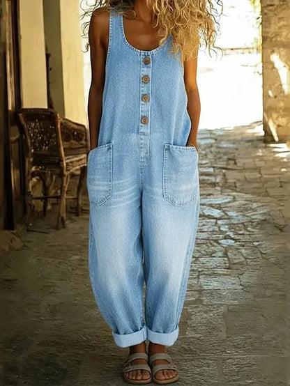 Yara™ | Relaxed Ease Denim Jumpsuit