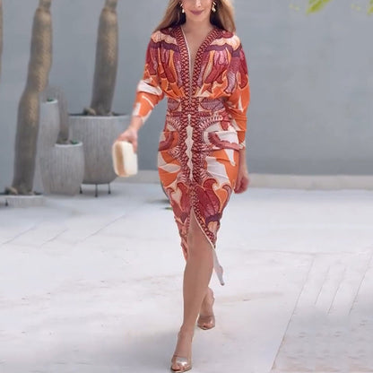 Robe Élegante à Col V Blysse™