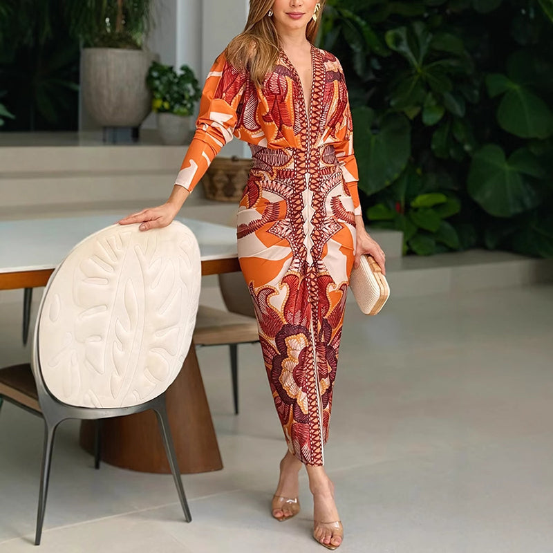 Robe Élegante à Col V Blysse™