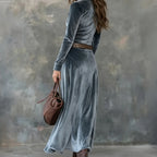 Monika™ | Nowoczesna lejąca sukienka maxi