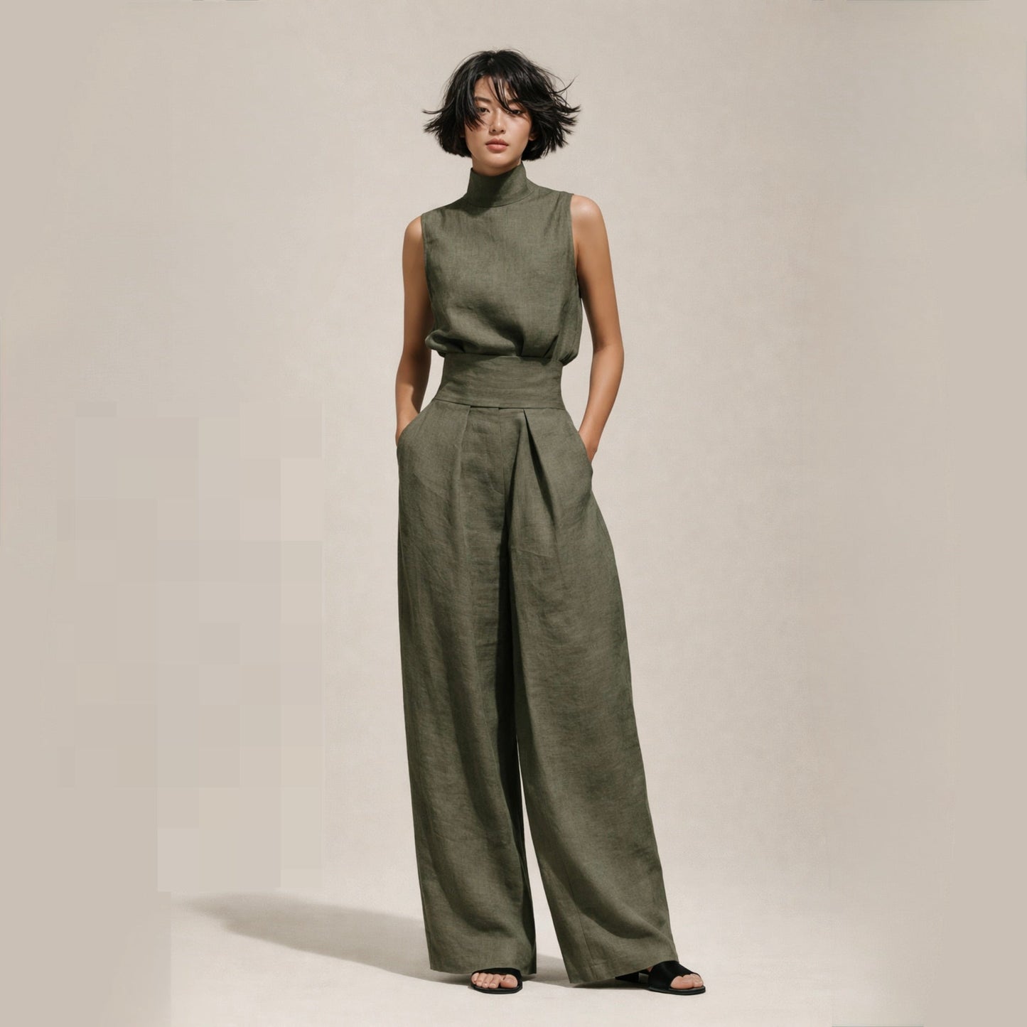 Elisa | Combinaison élégante à taille haute