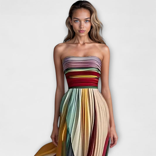 Evelyn | Robe longue en tissu premium