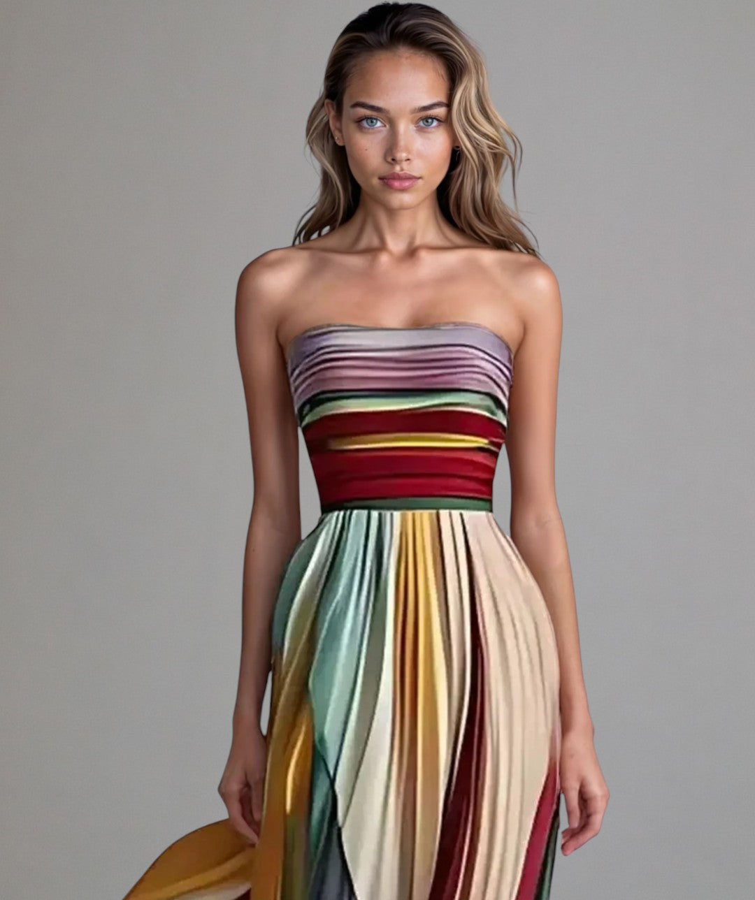 Anwen | Sleeveless Dress with Colorful Style